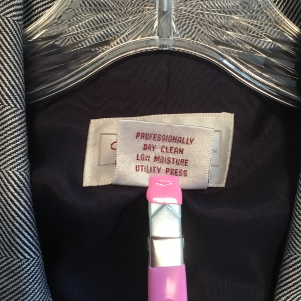 Worthington Petite Notched Collar Single Button Tweed Blazer Navy Blue Size 6 - Picture 5 of 5